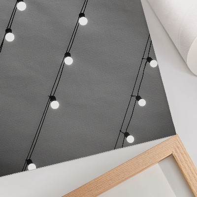 Art print Black and white symmetry of light bulbs
