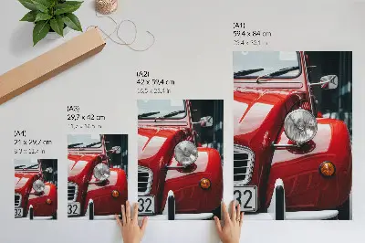 Premium wall art classic car with expressive details and a retro atmosphere