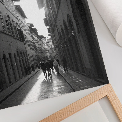 Decorative poster The monochromatic charm of a historic street