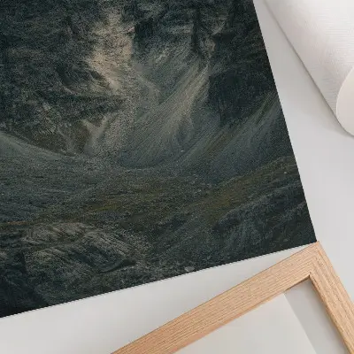 Majestic Mountain Peaks Poster raw nature scene