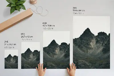 Majestic Mountain Peaks Poster raw nature scene
