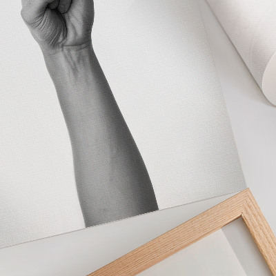Decorative poster Black and white minimalist hand gesture