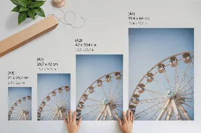 Poster a circle against the sky in a design of elegance, harmony, and simplicity