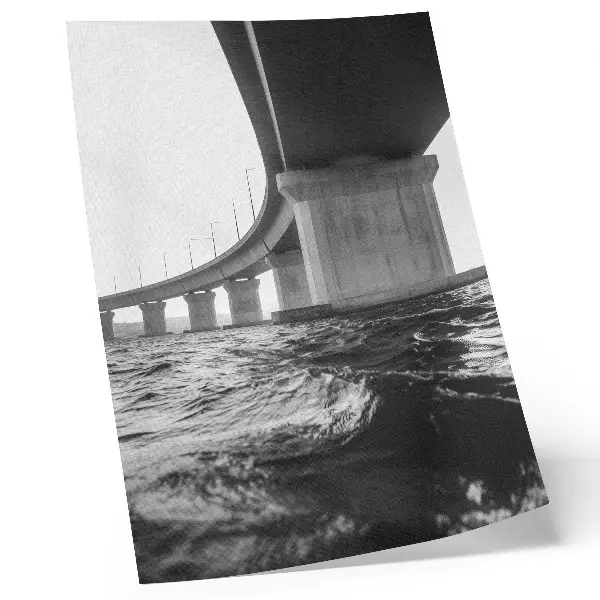 Art print minimalist bridge architecture