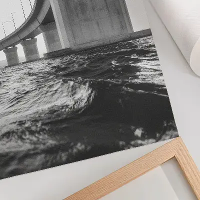 Art print minimalist bridge architecture