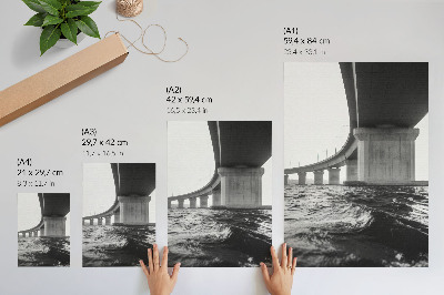Art print Minimalism bridge architecture modernity
