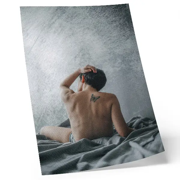 Minimalist nude wall art in shades of gray