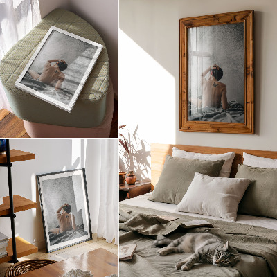 Premium wall art Minimalist nude in shades of gray
