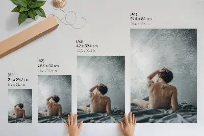 Minimalist nude wall art in shades of gray