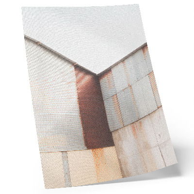 Poster Metal and rust geometric panels