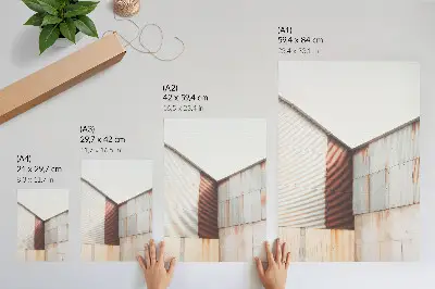 Geometric metal and rust poster geometric panels print