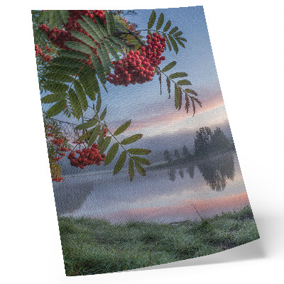 Art print Lake in the morning rowan delicate fog nature