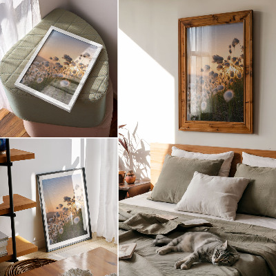 Premium wall art Grasses at sunset, warm colors, naturalness