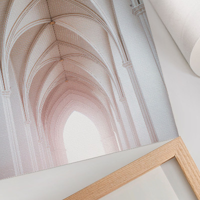 Poster Elegant vaults, arches, symmetry, luminous space