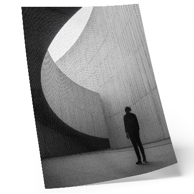 Premium wall art Curved architecture monochromatic tones