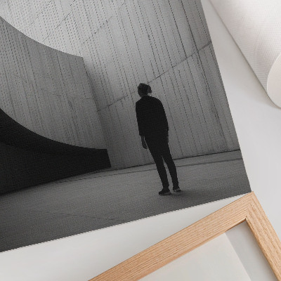 Premium wall art Curved architecture monochromatic tones