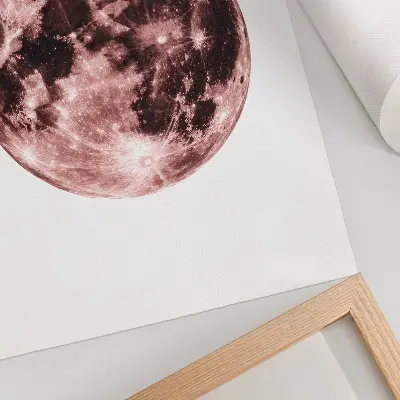 Moon Poster with dominance of warm shades