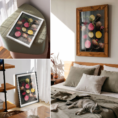 Premium wall art Beetroot and rosemary natural warm shades