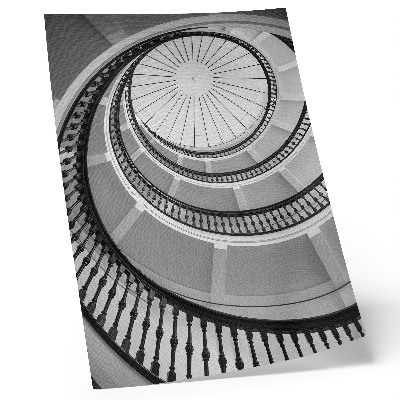 Poster Black and white spiral staircase, modern and elegant