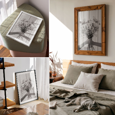 Premium wall art Delicate flowers minimalism elegance subtlety