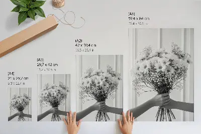 Premium wall art delicate minimalist flowers with an elegant and subtle design