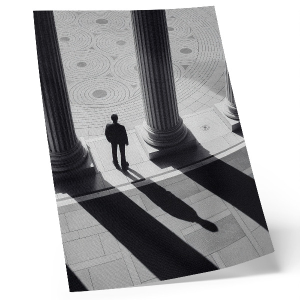 Decorative poster Minimalist architecture column shadows