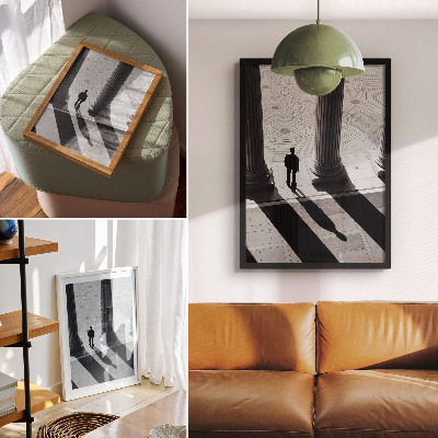 Decorative poster Minimalist architecture column shadows