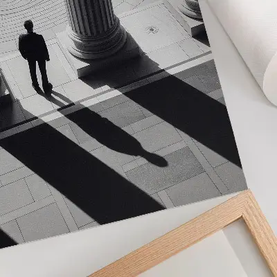 Minimalist architecture column shadows decorative poster 