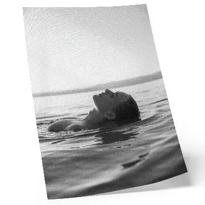 Decorative poster in a minimalist black and white aesthetic for an elegant look