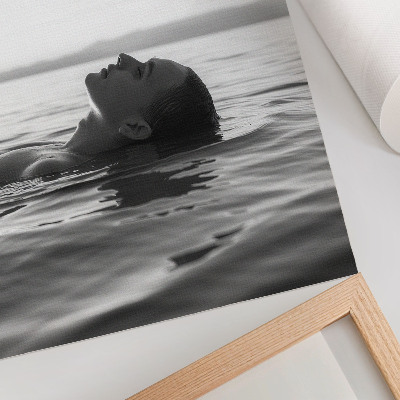 Decorative poster Black and white aesthetic, minimalist style, elegance