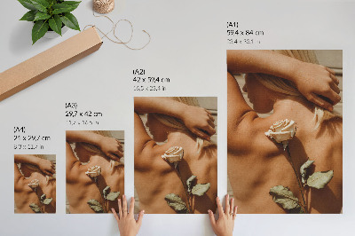 Art print The delicacy of the body and nature in a minimalist approach