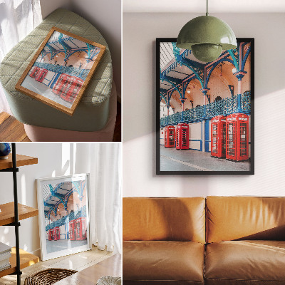 Premium wall art Red booths, elegant passage, rich ornaments