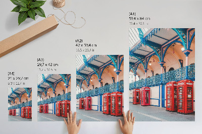 Premium wall art Red booths, elegant passage, rich ornaments