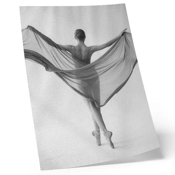 Dance Elegance Movement Poster black and white sophistication