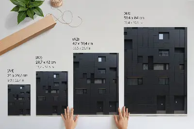 Art print minimalist geometric facade with harmonious shapes