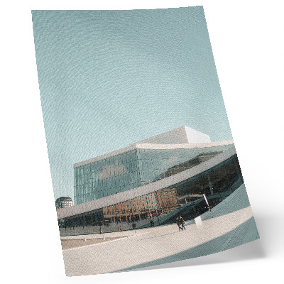 Premium wall art Glass architecture in a minimalist setting