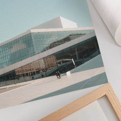 Premium wall art Glass architecture in a minimalist setting