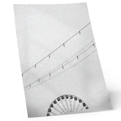 Decorative poster black and white wires with light bulbs design