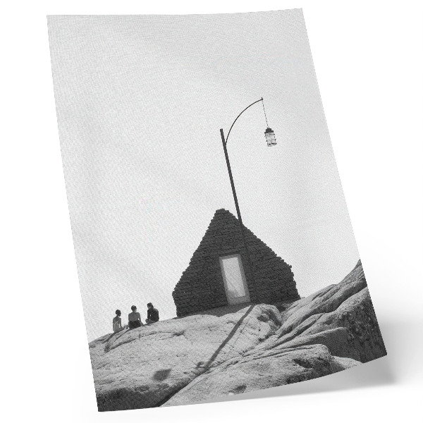 Poster Raw geometry, simplicity, black and white, minimalism