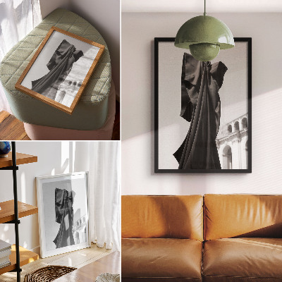 Premium wall art Minimalist composition fabric architecture