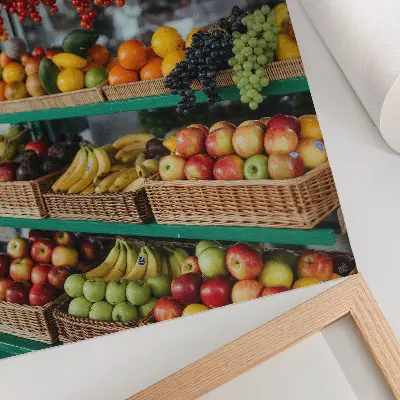 Decorative poster colorful fruits with traditional aromas and a natural atmosphere
