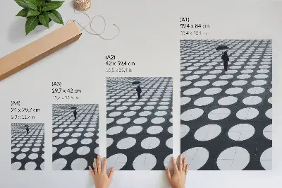 Geometric patterns decorative poster black and white contrast