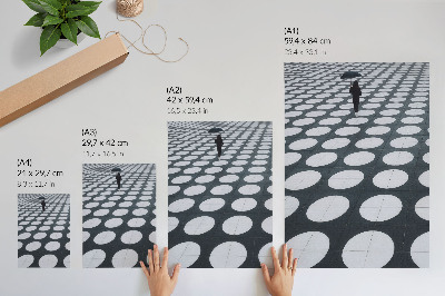 Decorative poster Geometric patterns black and white contrast