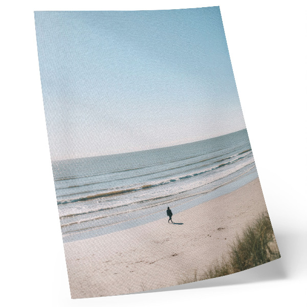 Poster Beach, calm sea, blue sky, minimalism, harmony