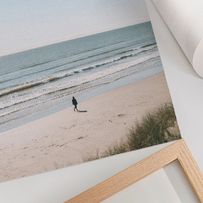 Poster Beach, calm sea, blue sky, minimalism, harmony