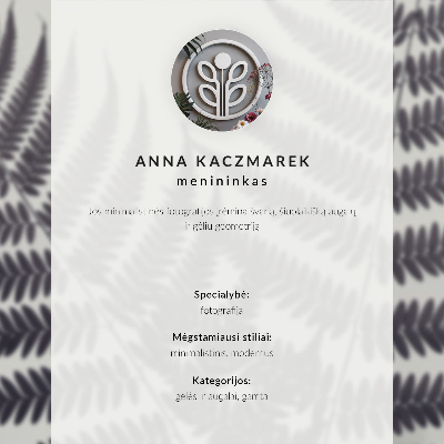 Art print Symmetrical leaves on a light background