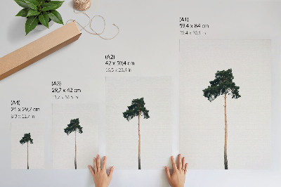 Premium wall art A lonely tree on a light background with minimalism