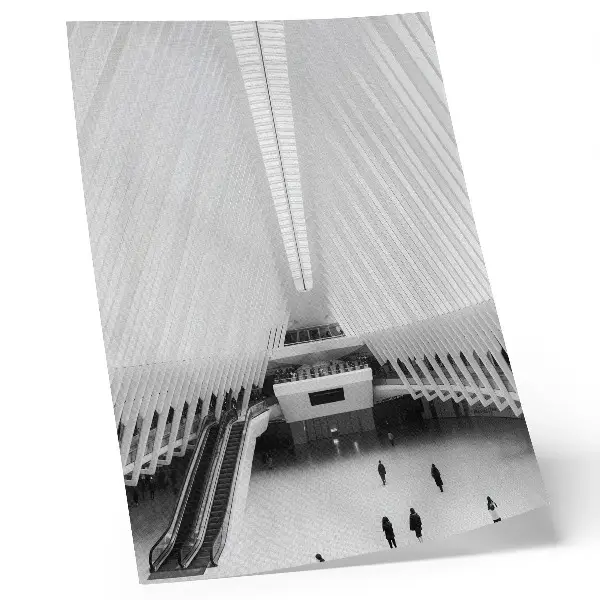 Decorative poster minimalist modern interior design with dynamic lines