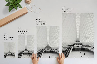 Decorative poster Interior modern lines dynamic composition minimalism