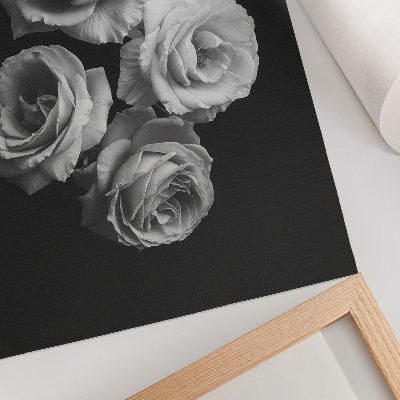 Premium wall art Black and white roses minimalism classic elegance